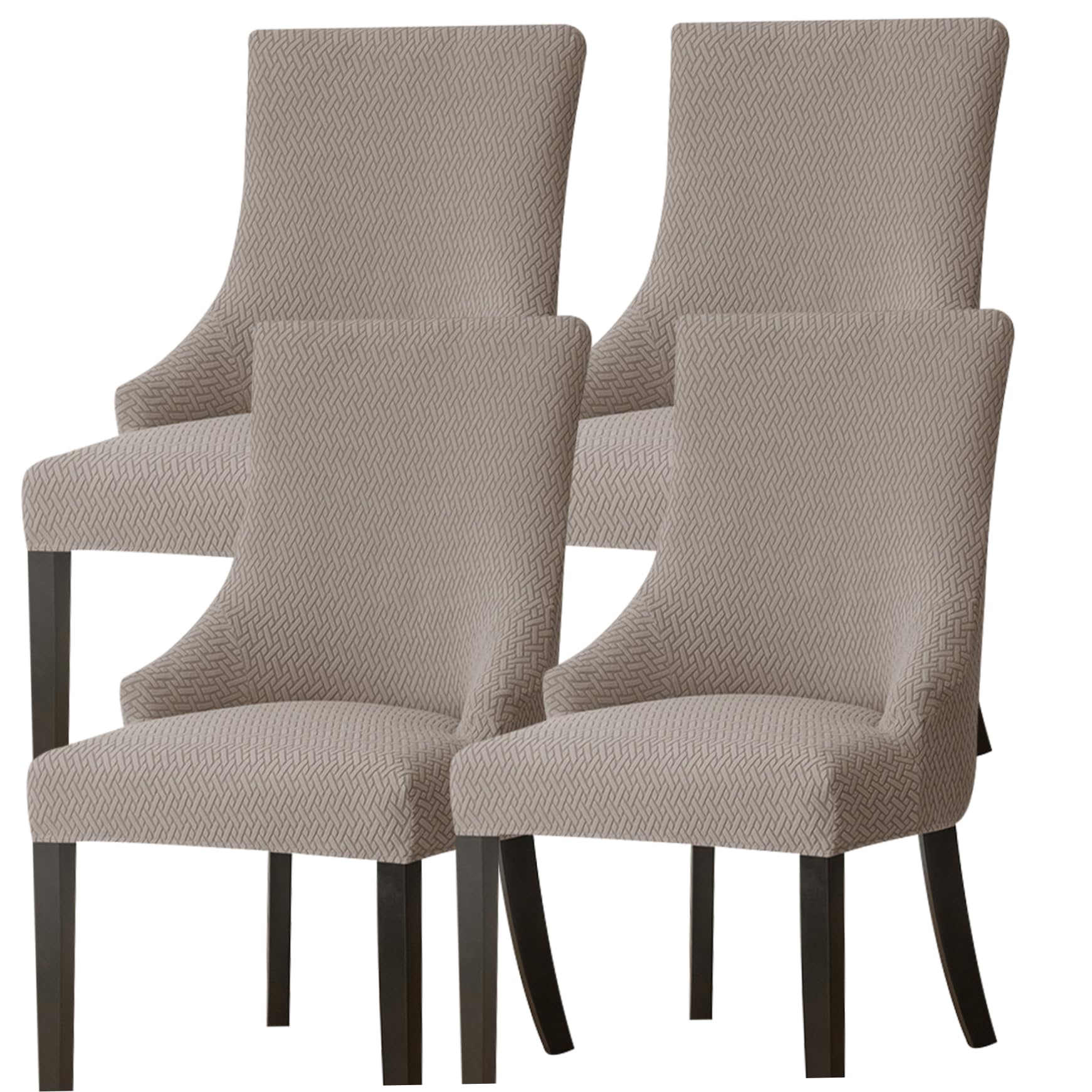 Housses de chaises de salle à manger pour mariages banquets et décoration de fêtes lot de 4