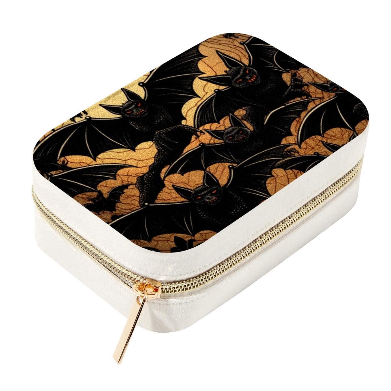 Organisateur bijoux portable velours pour ranger vos colliers et bagues en week-end