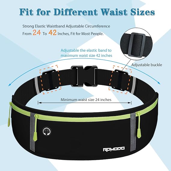 Running Waist Pack + Small Sling Bag for Women Men, Universal Phone Holder, Water Resistant Lightweight Adjustable Zipper Bag for Running Walking Outdoor Card Keys