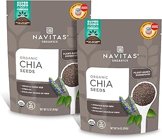 Navitas Organics Chia Seeds, 16 oz. (2-Pack) 76 Servings — Organic, Non-...