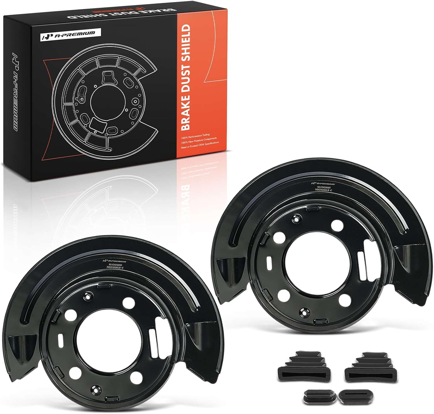 A-Premium Rear Driver and Passenger Side Brake Dust Shield Compatible with Dodge and Ram Models - 2500 2011, Ram 2500 2001-2008/2010, Ram 3500 2001-2008, 2-PC Set