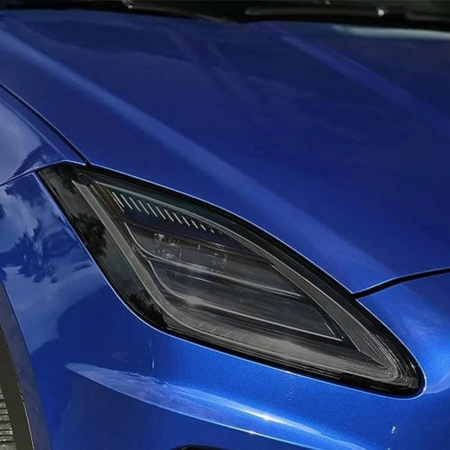 Film phare TPU noir fumé anti-jaunissement pour Jaguar E-Pace XF