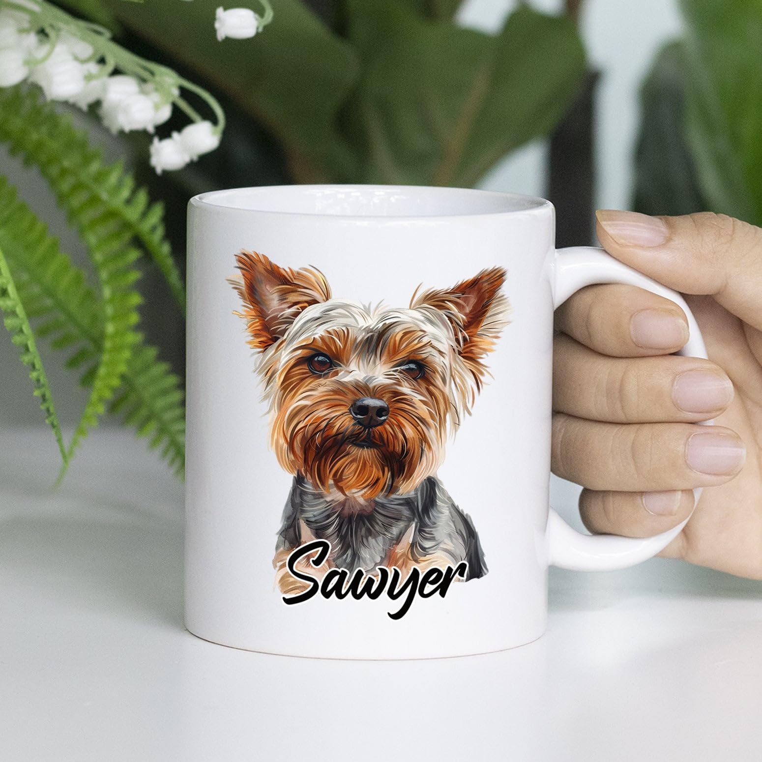 Amazon.com: Personalized Yorkshire Coffee Cup, Yorkshire Coffee Mug Gift  For Dog Dad Dog Mom Dog Lover, Yorkshire Terrier Face Tea Cup, Yorkshire  White Mug 11 15Oz, Customize Name Dog Puppy Cup For