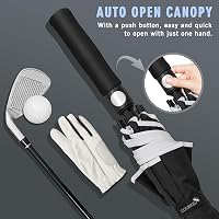 ZOMAKE Szélálló Golf Esernyő Automata Nyitás-Zárás Férfiaknak Nőknek 3