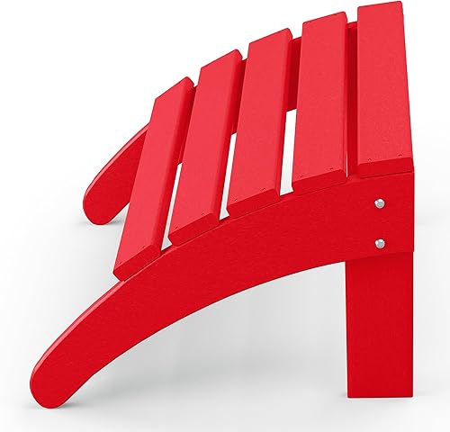 Vista 62 de WestinTrends Otomana para exteriores, reposapiés otomano Adirondack para patio, taburete de madera de polietileno para todo tipo de clima