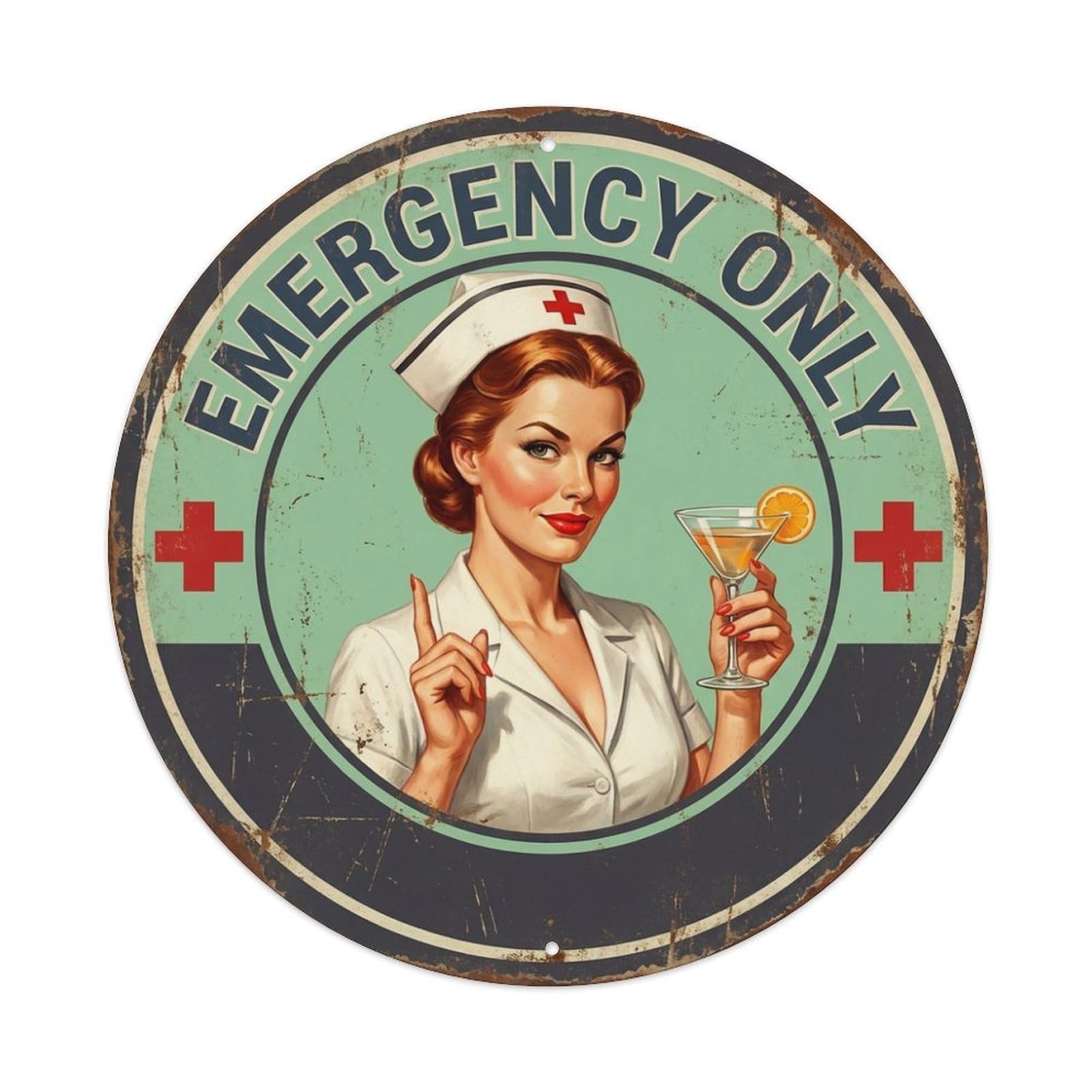 Emergency Only Funny Quote Nurse Metal Tin Sign