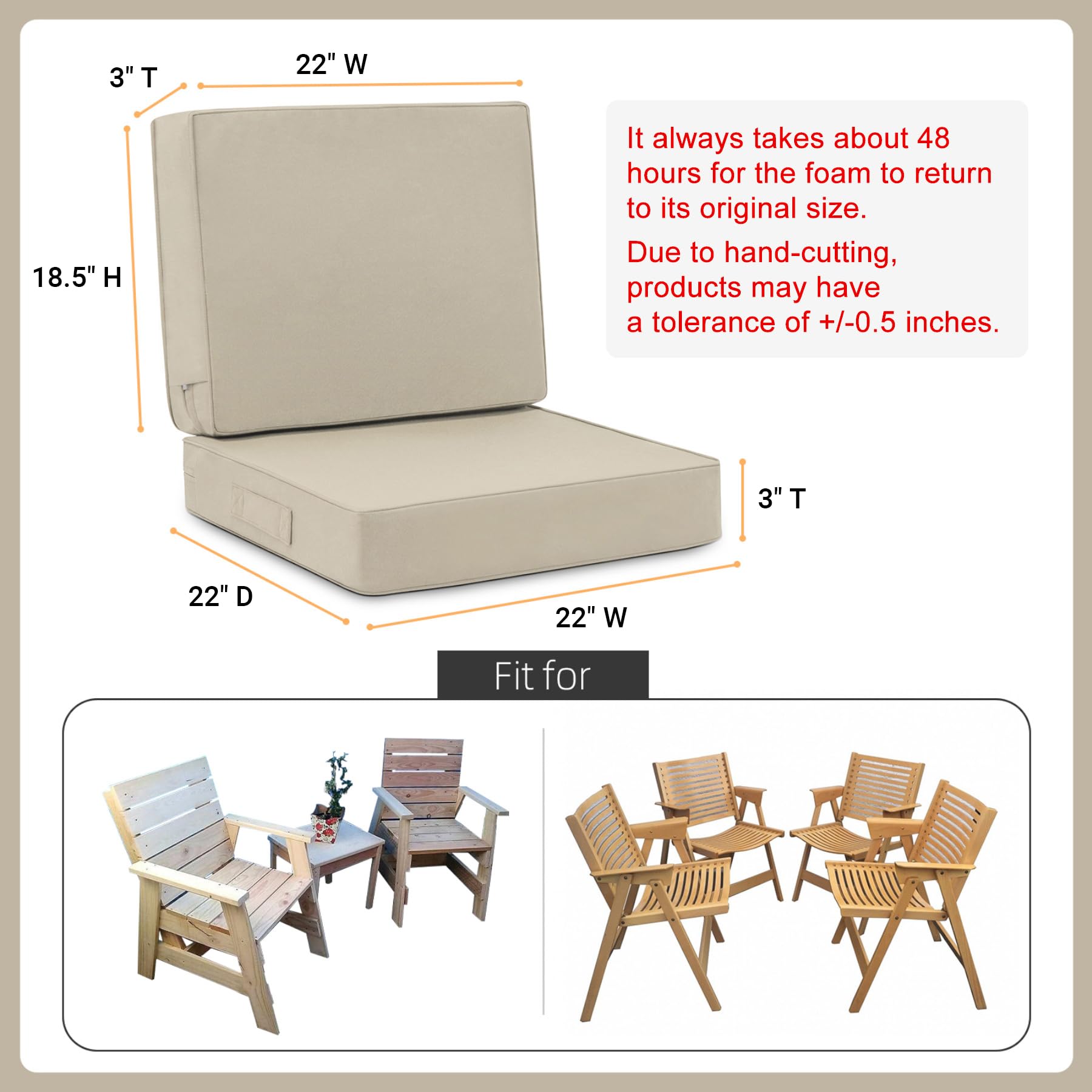 Patio Chair Cushions 22 X 26 Outdoor Cushions Patio Cushion Covers