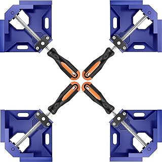 Corner Clamps for Woodworking Set of 4,90 Degree Right Angle Clamps,Aluminum Alloy Square Clamp,Wood Tools for Metal Welding,Photo Frame,Cabinet,Drawer Miter Joint