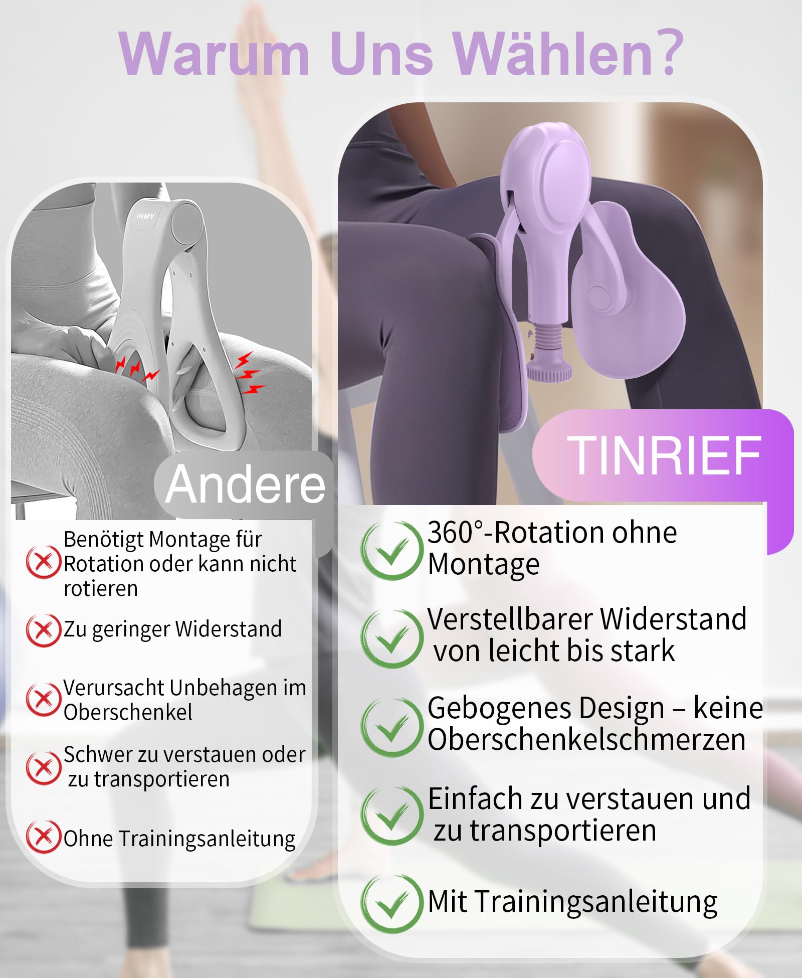 Oberschenkel Master Hip Trainer Kegel Exerciser (Violett)