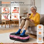 Vibration Plate Exercise Machine for Body Shaker Machine & Weight Loss, Shake Plate with Resistance Bands, 120 Speed Levels, Remote Control, Full Body Workout, Compact Home Gym Equipment