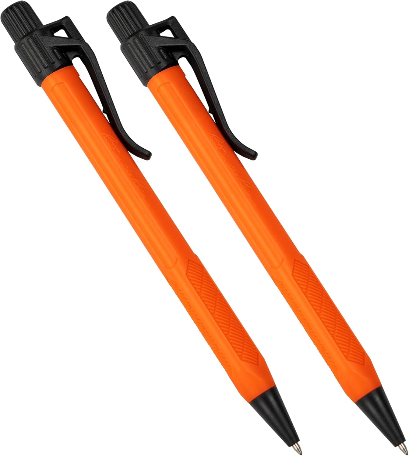 Rite in the Rain Weatherproof Durable Orange Clicker Pen - Black Ink, 2 Pack (No. OR11-2)