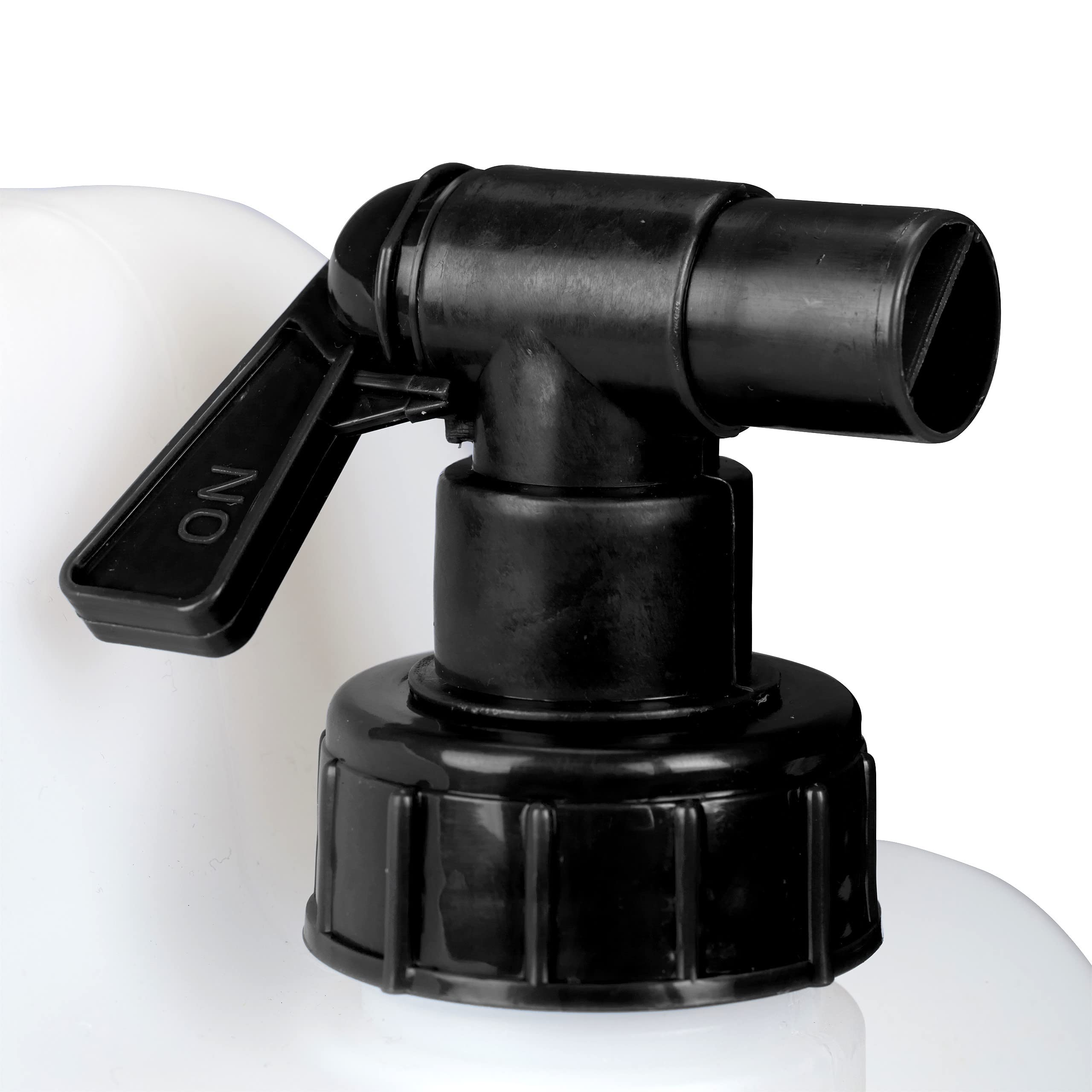 Relaxdays Jerrican d’Eau avec Robinet, Plastique sans BPA, Grande Ouverture, poignée, 25 litres, Noir et Blanc