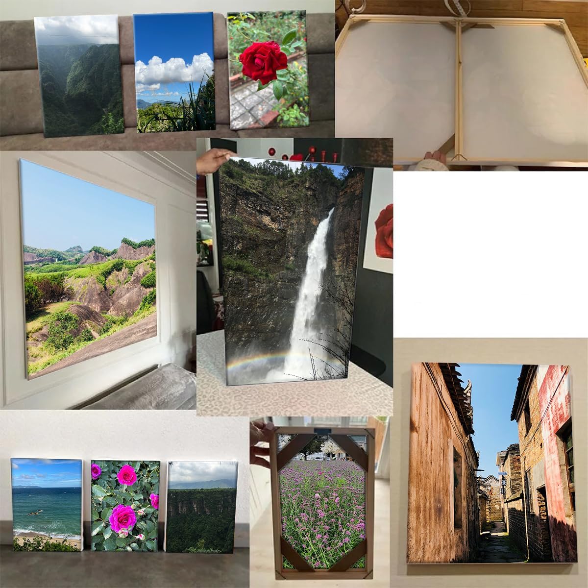 60x90cm DIY Solid Wood Canvas Frame, Canvas Floater Frames for Paint by Number Oil Painting, Diamond Painting, Wall Art, Artwork Accessories