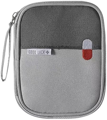 Ellsang Bolsa de medicina familiar, kit de medicina portátil para viajes al aire libre, mini bolsa de primeros auxilios para camping, senderismo,