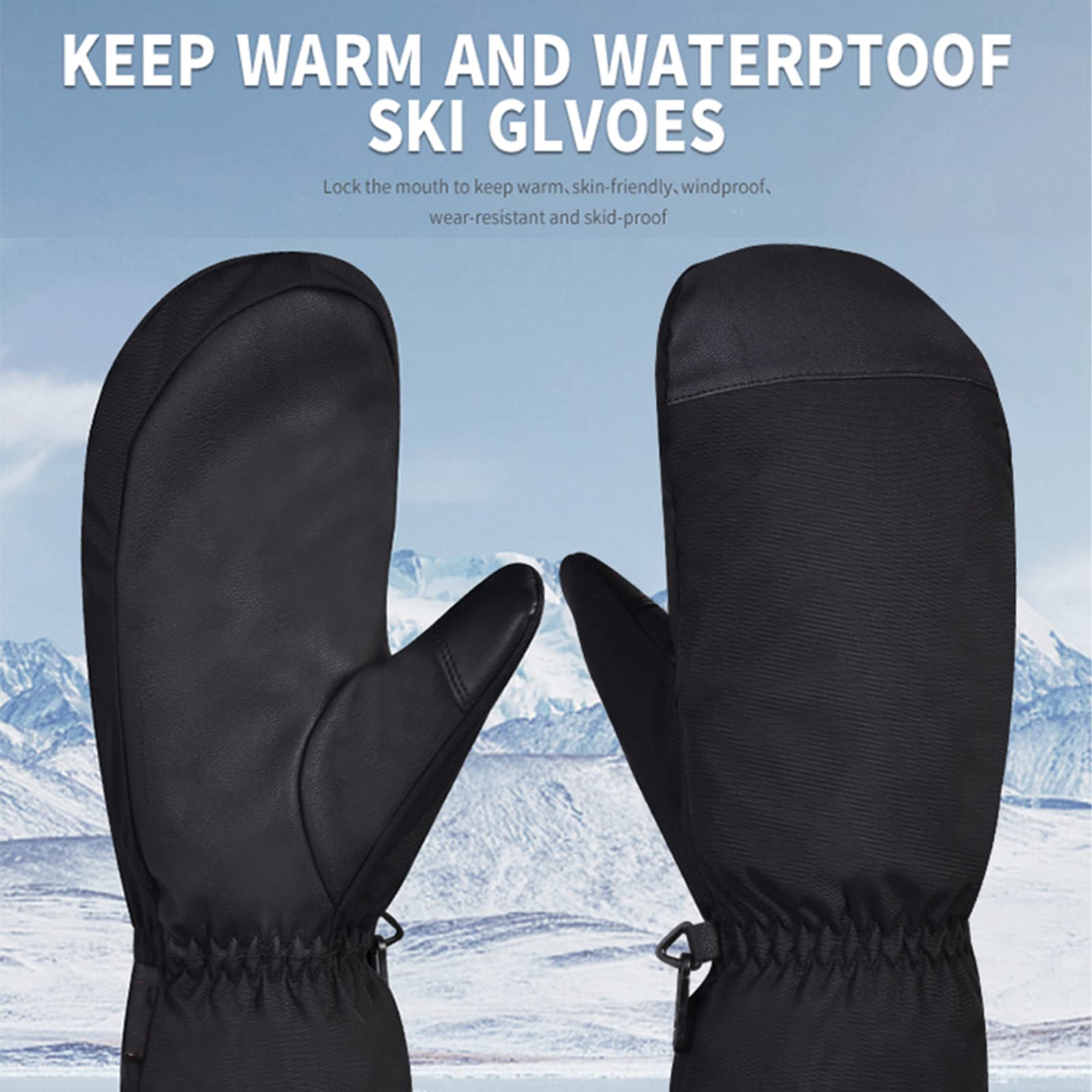 Hiver Ski Mitaines Hommes Femmes Extérieur Chaud Coupe Vent Gants Imperméables Écran Tactile pour Ski Snowboard