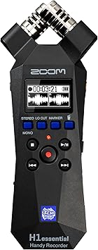 Zoom H1essential Stereo Handy Recorder with 32-Bit Float, Accessibility, X/Y Microphones, Record to SD Card, USB Microphone, Portable, for Musicians, Podcasters, Filmmakers, & Content Creators