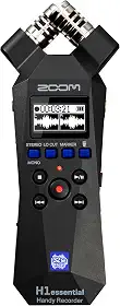 Zoom H1essential Gravador estéreo prático com flutuador de 32 bits, acessibilidade, microfones X/Y, gravação em cartão SD, microfone USB, portátil, para músicos, podcasters, cineastas e criadores de