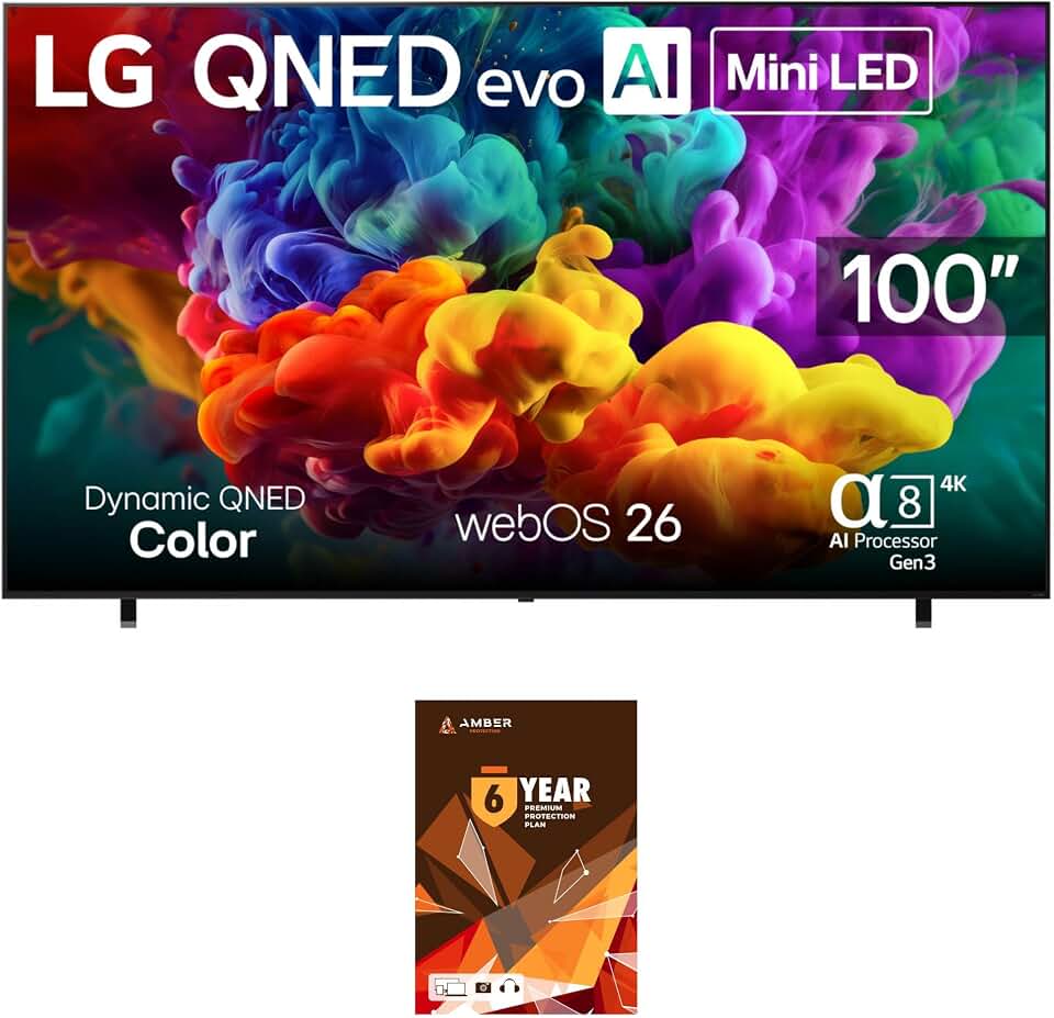 LG 100QNED84BU 100" 4K Smart TV with a 6 Year Amber Protection Plan (2026)