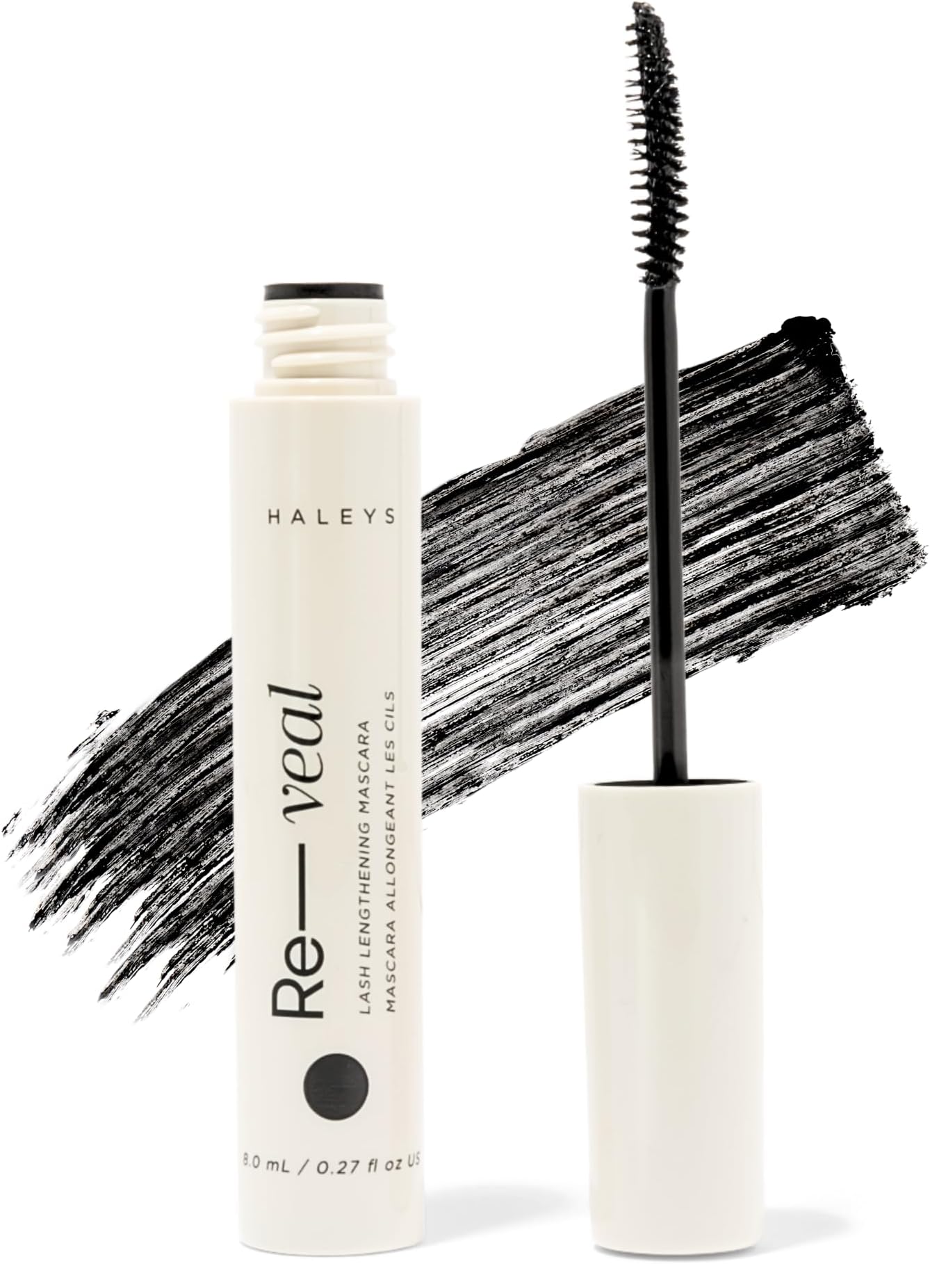- Re-veal Lash Extension Mascara – Lengthening, Curling, Defining Black Mascara for Short and Straight Lashes – Smudge Proof, Non-Clumping, No-Flake Formula for Fuller, Longer Lashes