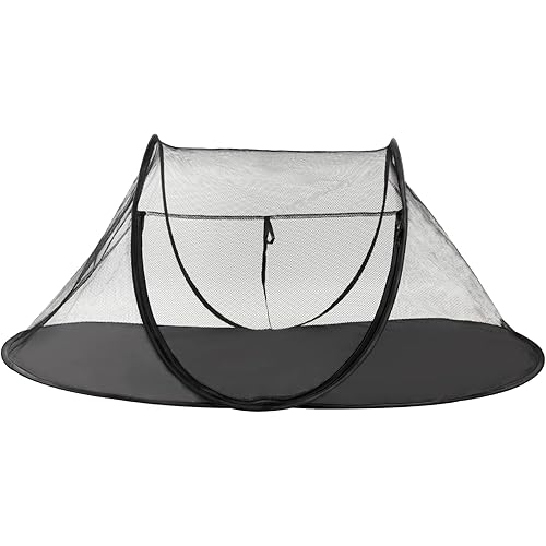 Outdoor Cat Enclosures, Portable Cat Tent for Bearded Dragon, Dogs and Small Animals, Cat Outdoor Tent with Foldable Bag(Black)