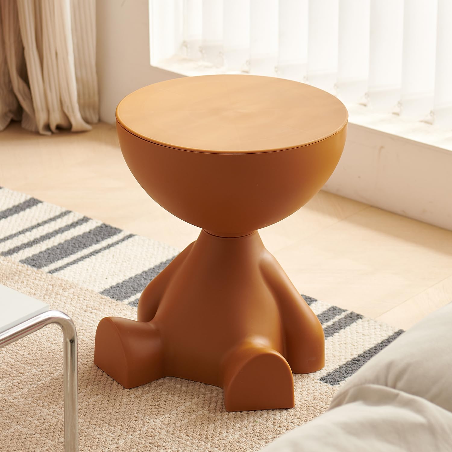 Mini Tavolino, Mini Tavolini Rotondi da Caffè, Grazioso Comodino da Divano, Tavolini Piccoli per Accento Soggiorno Camera da Letto Balcone Ufficio, Moderna Decorazione da Comodino per Soggiorno, Casa