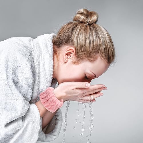 Miniatura 5 de 8 piezas de muñequeras para lavar la cara, toallas de microfibra para mujer para lavar las muñequeras, muñequeras absorbentes para evitar que el
