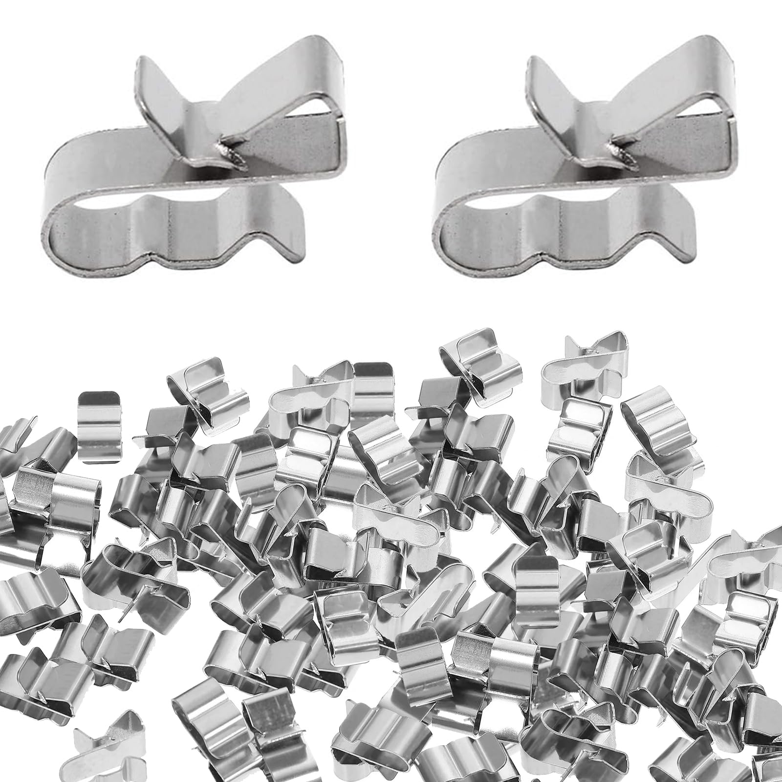 Lot de 50 clips de câble pour cadre de remorque - En acier inoxydable PV - Pour ordinateur portable, câble Ethernet, bureau, assemblage de câbles