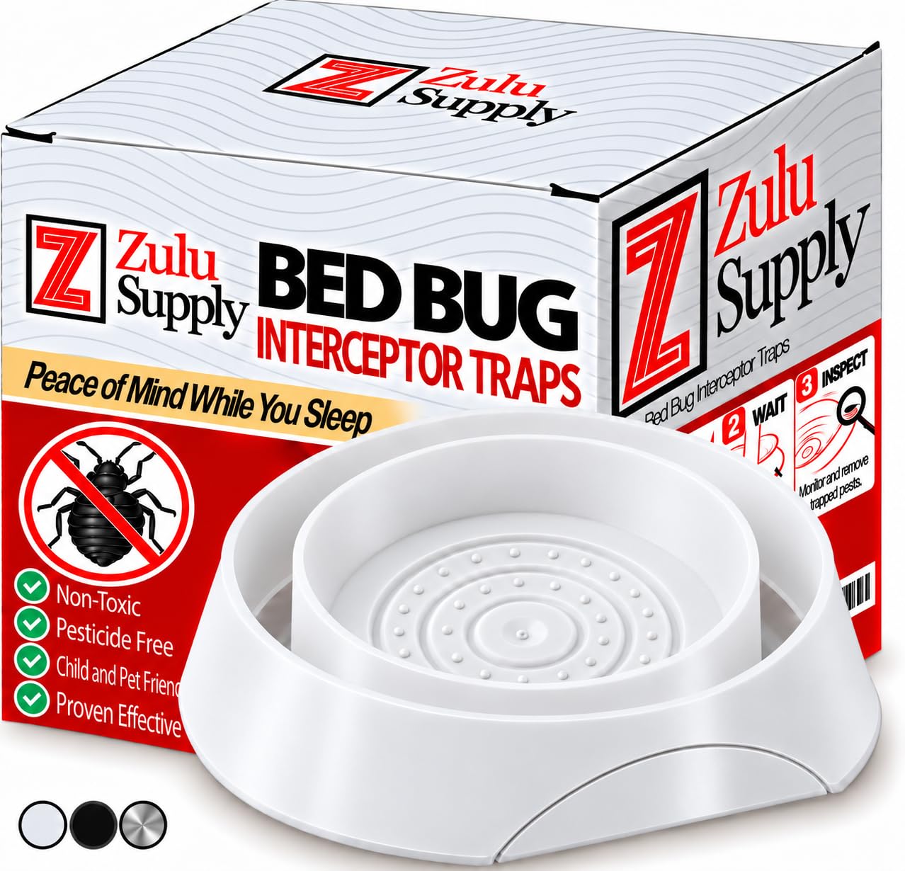 Bed Bug Interceptors 12-Pack White Passive Monitor
