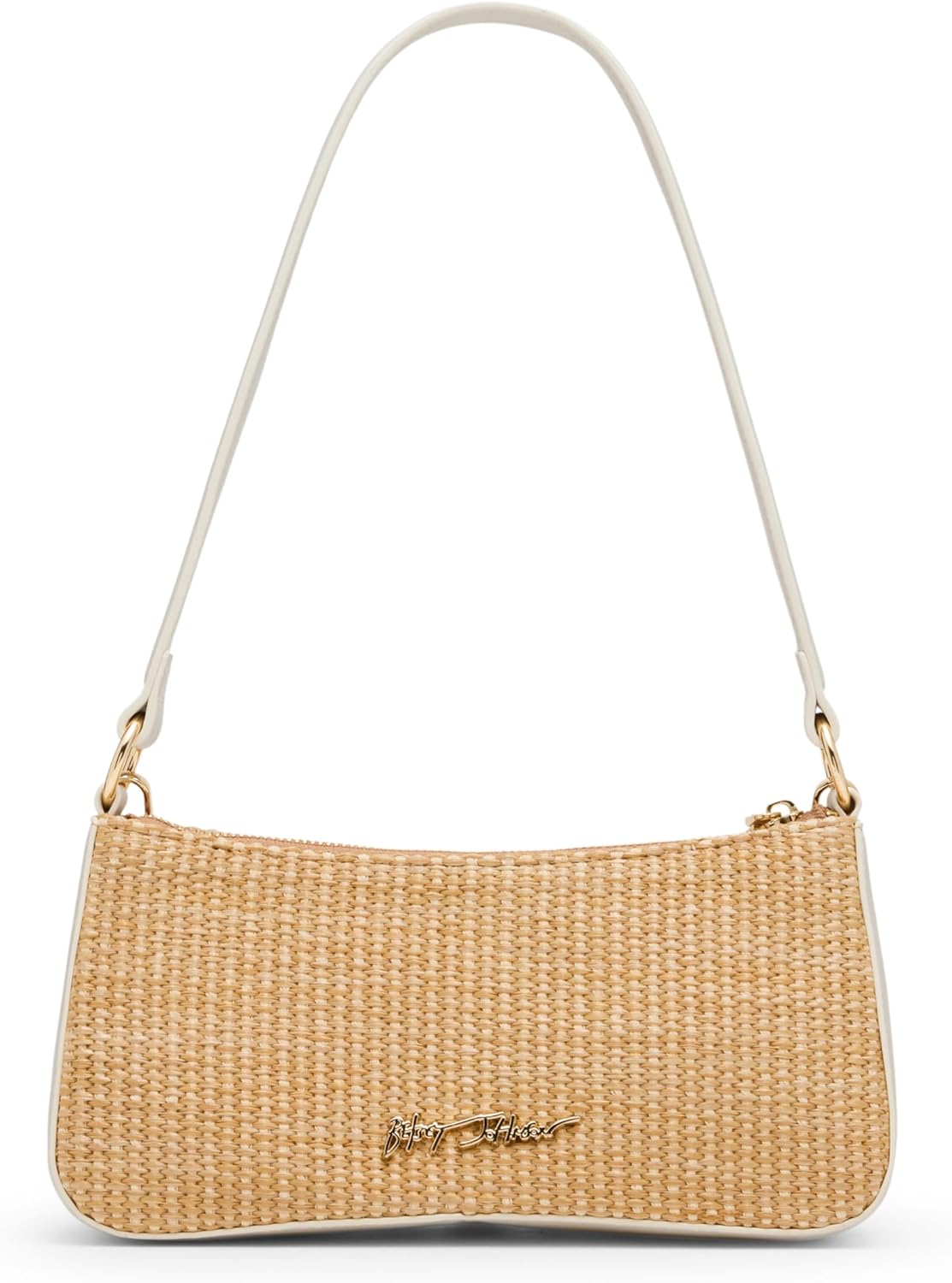 Betsey Johnson Raffia Pearl Shoulder Bag
