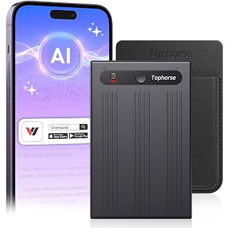 AI Voice Recorder, Free Transcribe & Summarize with AI Technology, Digital Voice Recorder w/Case, App Control, Support 101 Languages, 64GB Memory, Voice Recorder for Meetings, Calls, Black - Amazon product rated Grade B