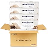 Jules Destrooper Almond Thins - Caramelized Almond Cookies, Certified Kosher Dairy, Non-GMO, Authentic Biscuits Made in Belgium - 3.5 Oz, Pack of 4