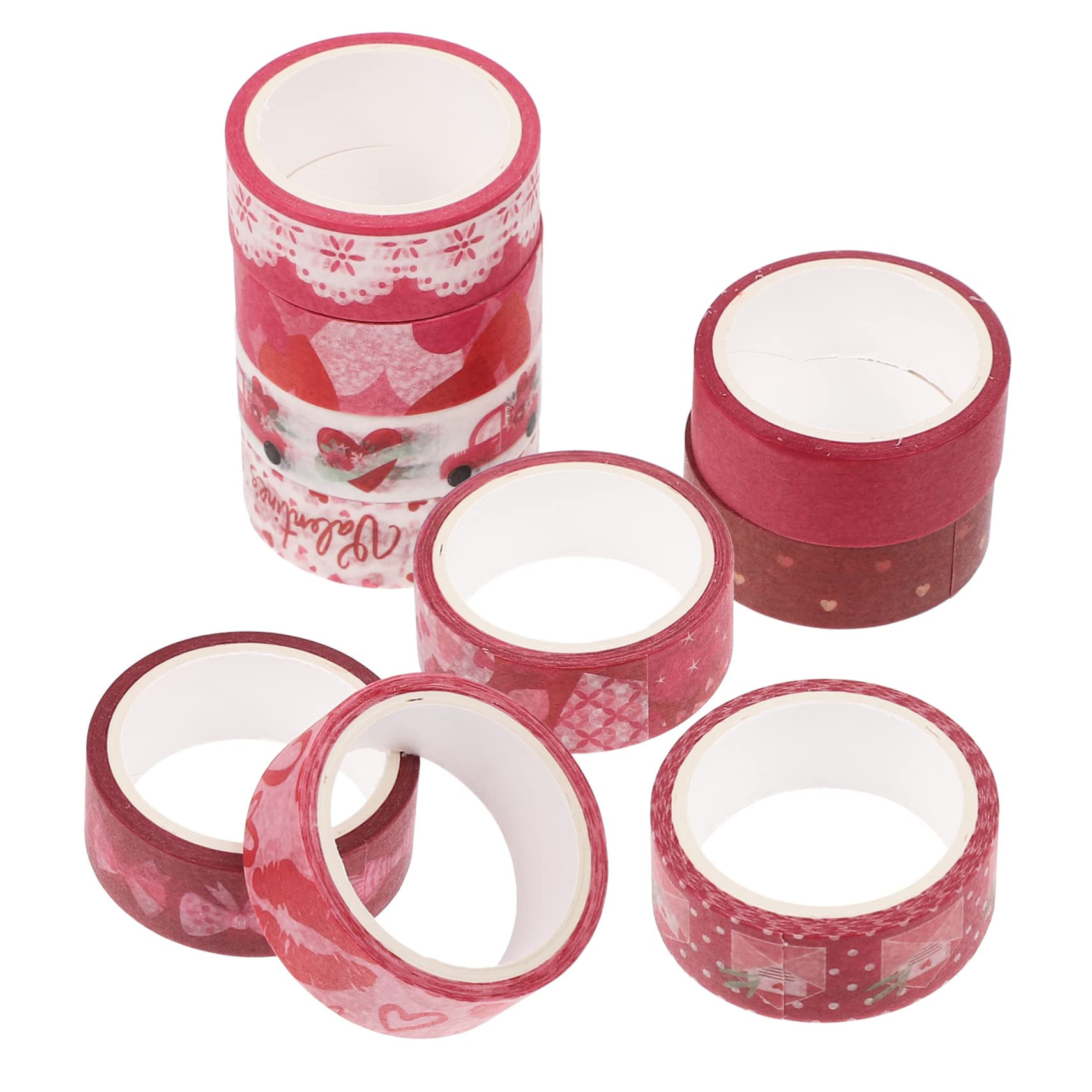 STOBOK 30rollen Teiliges Washi Tape Für Valentinstag Dekorative Klebebänder Für Scrapbooking Handwerk Planer Hochwertige Selbstklebende Masking Tapes Mit Ästhetischen Mustern