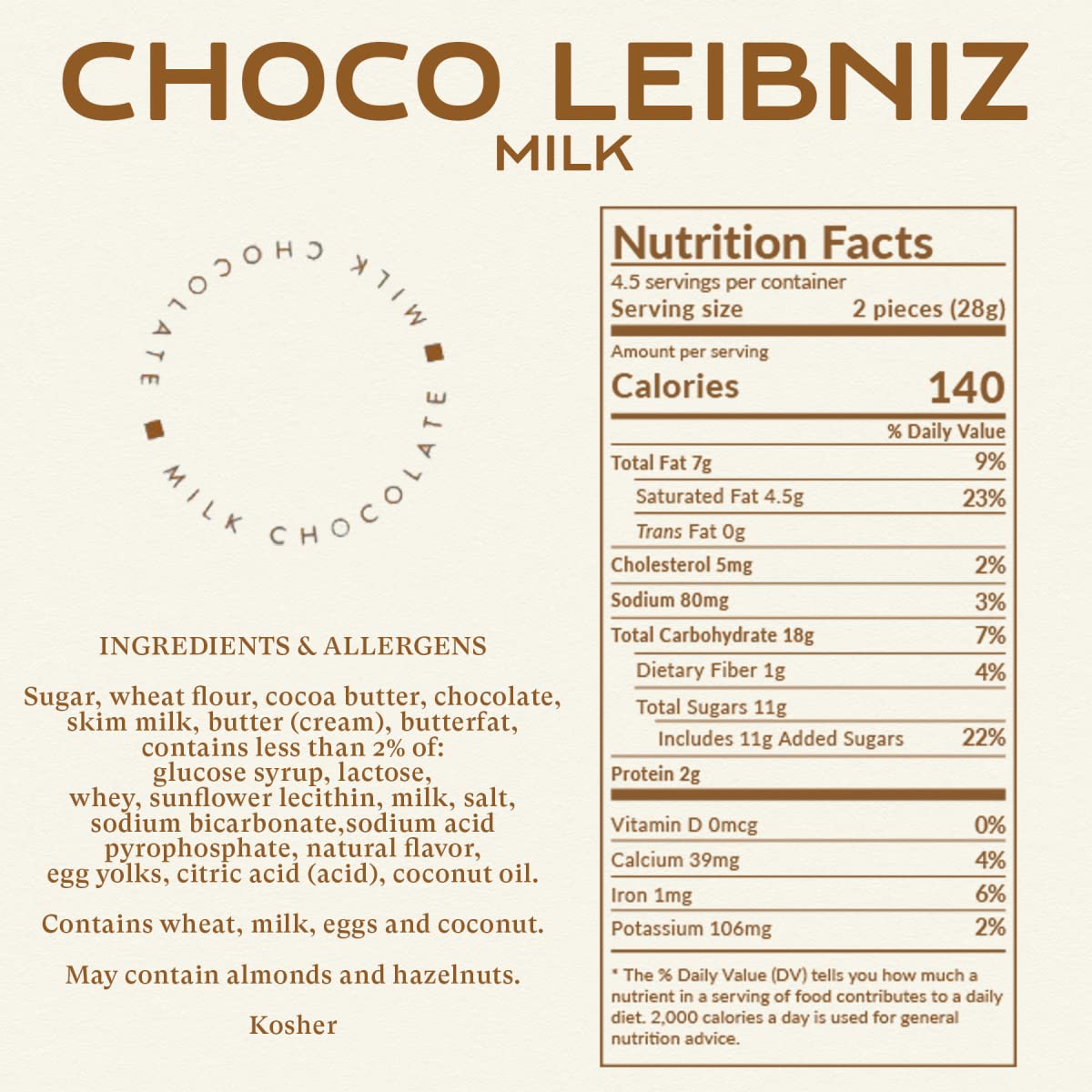 Bahlsen Choco Leibniz Milk Cookies (12 boxes) - Leibniz Butter Biscuits topped with a thick layer of European Chocolate - 4.4 oz boxes