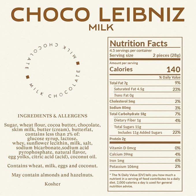 Bahlsen Choco Leibniz Galletas con Leche (12 cajas) - 4.4 oz miniatura 3