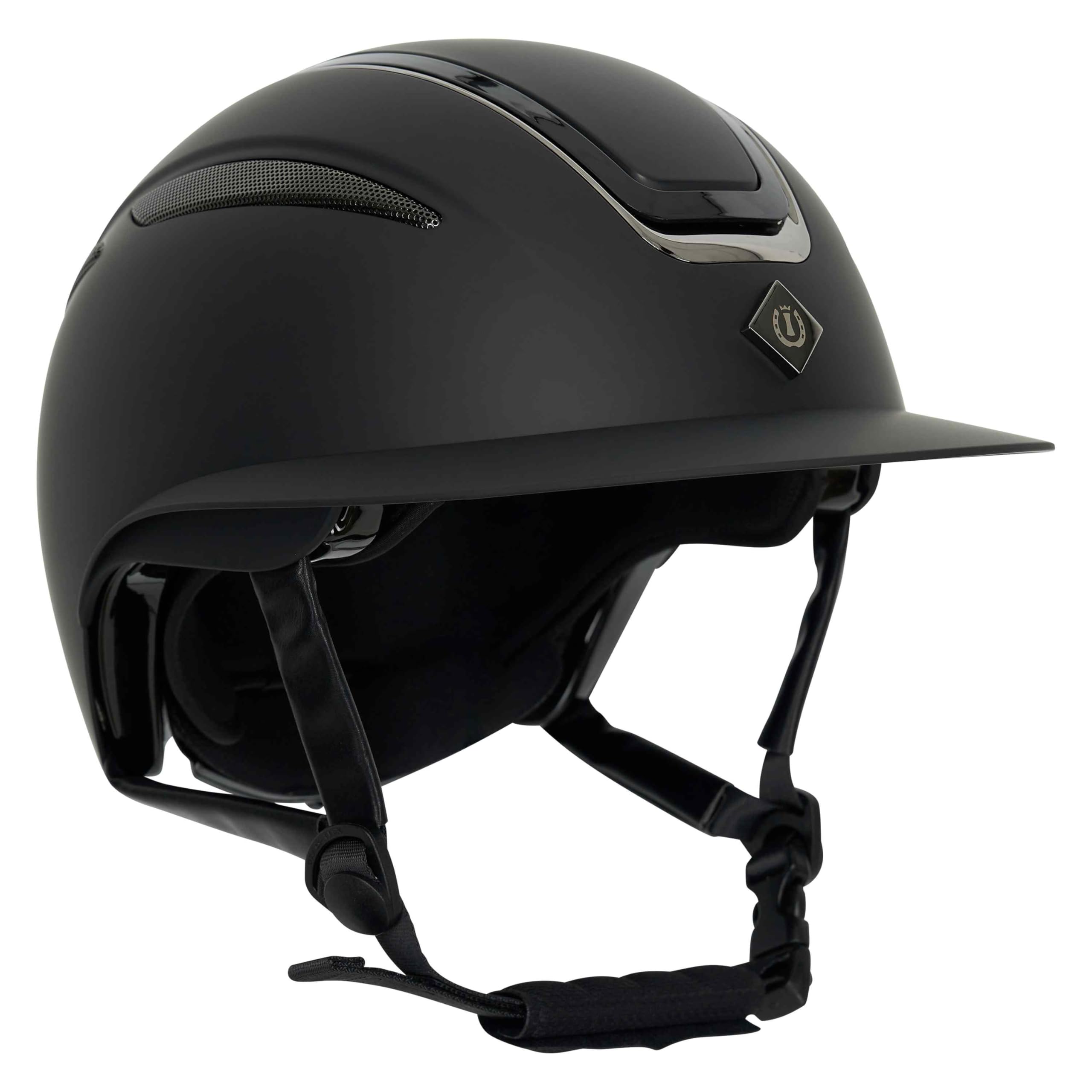Kask jeździecki IRHOlania Deluxe Big Visor, czarny, M