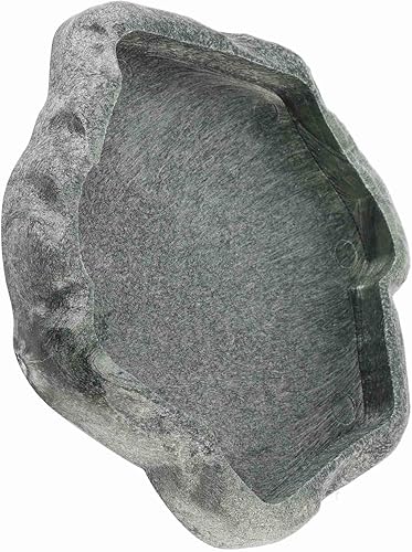 Miniatura 2 de Durable Reptile Rock Alimentador de alimentos y agua Plato de fuente para tortuga lagarto (verde M) Herramientas de cría de reptiles, (S)