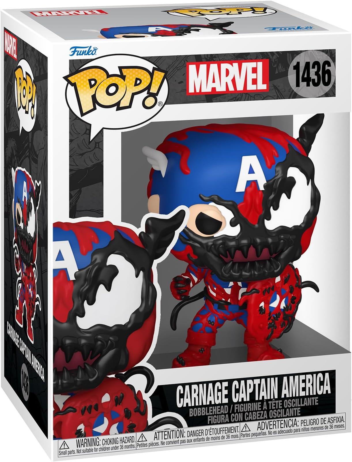 POP Marvel: Carnageized - Captain America - Marvel Comics - Collectable Vinyl Figure - Gift Idea - Official Merchandise - for Kids & Adults - Comic Books Fans - Model Figure for Collectors