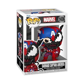 Funko Pop! Marvel: Carnageized – Captain America – Marvel Comics – Figurine en Vinyle à Collectionner – Idée de Cadeau – Produits Officiels – Jouets pour Les Enfants et Adultes - Les Beatles, Paul McCartney, John Lennon, RIngo Starr, George Harrison