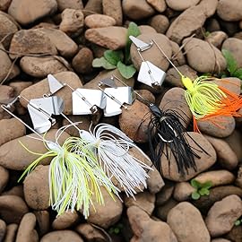 Sougayilang Fishing Lures Buzzbait Spinnerbait Topwater Lure for Bass Pike Fishing