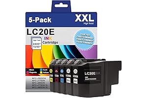 Brother MFC-J985DW Ink Cartridges: LC20E High Yield Replacement 5-Pack