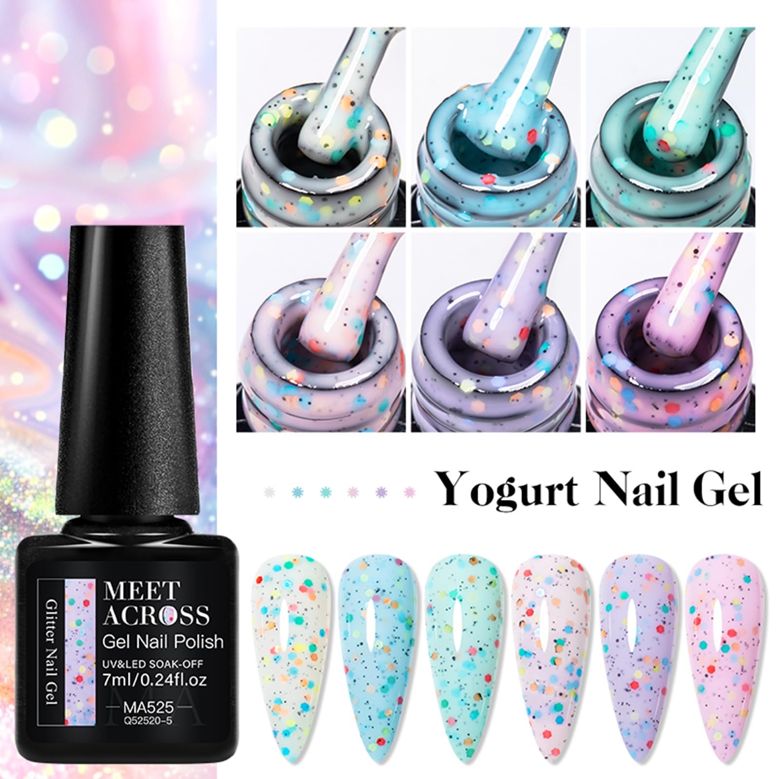 Amazon.com : Yogurt Gel Polish Kit : Nail trend color, 6 colors