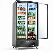 VEVOR 24.9 Cu. Ft. Two-Door Upright Beverage Cooler