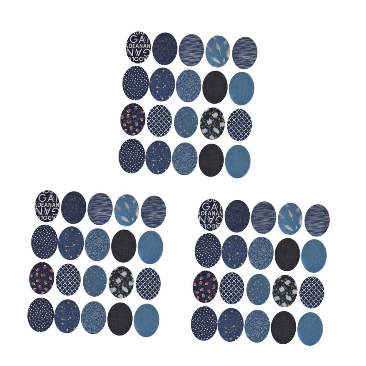 Gadpiparty 3 Sätze Jeans Patches Gedruckte Denim Aufnäher Für Diy Reparaturen Und Dekoration Zufällige Farben Stoffflicken Zum Aufbügeln Für Kleidung Taschen Und 20 Stück * 3