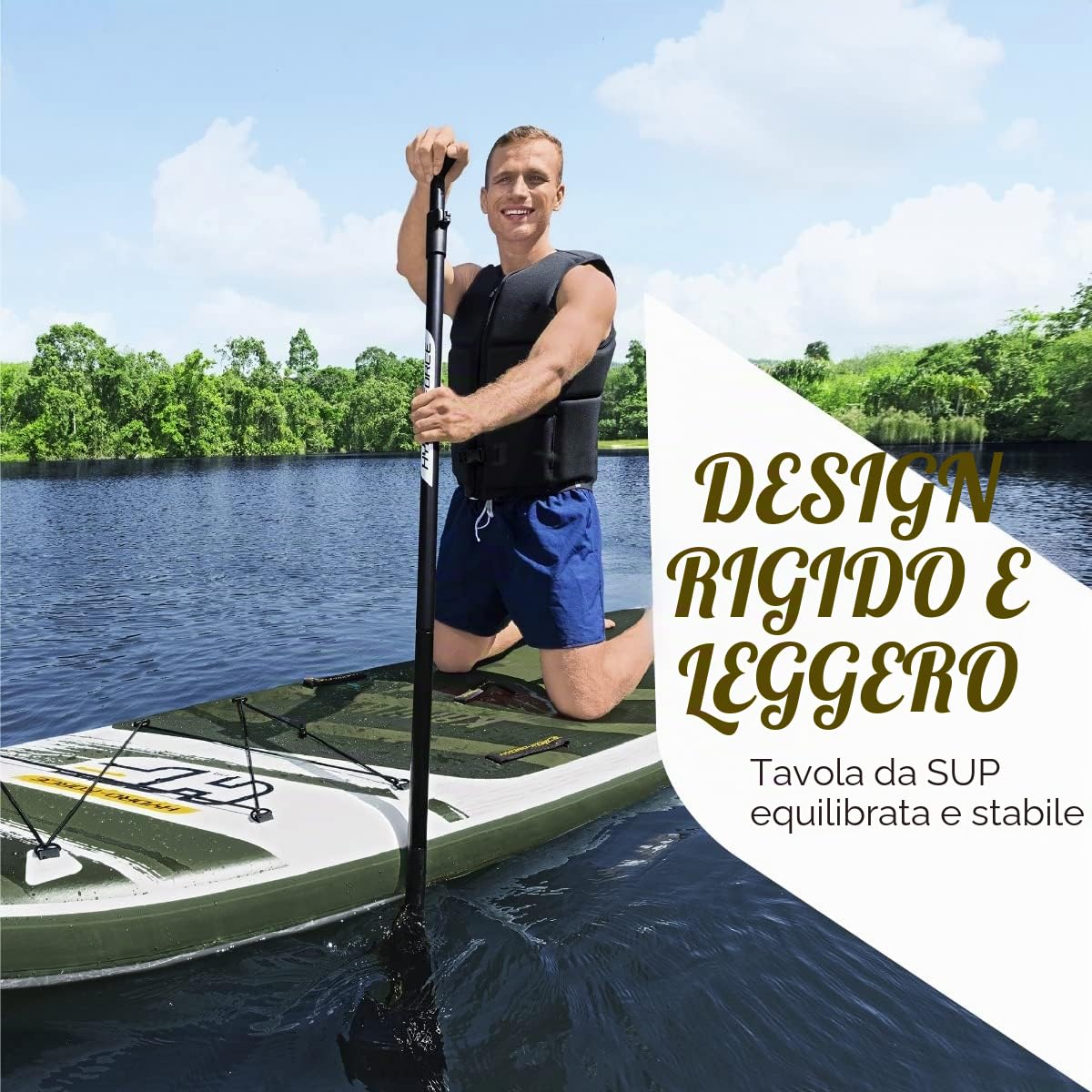 Hydro-Force SUP, Inflatable Stand Up Paddle Board, Complete Set, Multiple Sizes