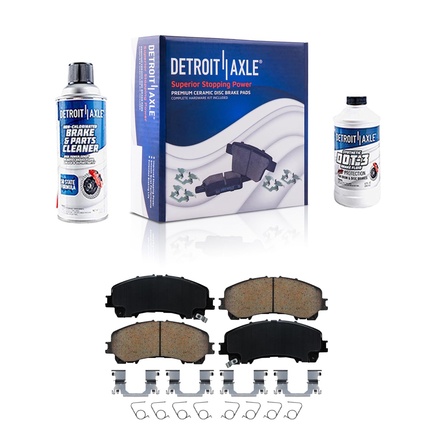 Detroit Axle - 4pc Front Brake Pads for 2014-2019 Nissan Rogue 2023-2025 Z