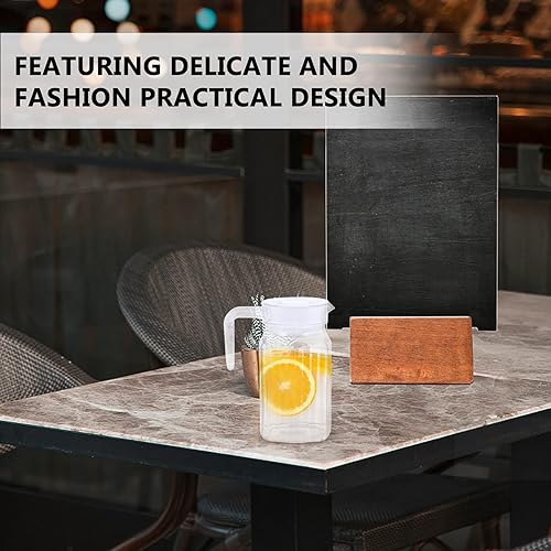 Miniatura 7 de IMIKEYA Jarra de vidrio pequeña jarra de plástico con tapa, hervidor de agua fría, jugo de agua para bebidas de té helado, suministros de fiesta en