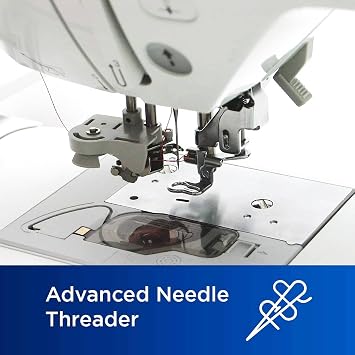 Brother SE1900 Sewing and Embroidery Machine, 138 Designs, 240 Built-in Stitches, Computerized, 5 x 7 Hoop Area, 3.2 LCD Touchscreen Display, 8 Included Feet