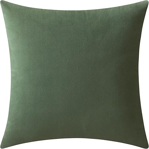 Vista 113 de Juego de 2 fundas de almohada de terciopelo para sofá y cama, 18 x 18 pulgadas, color verde azulado