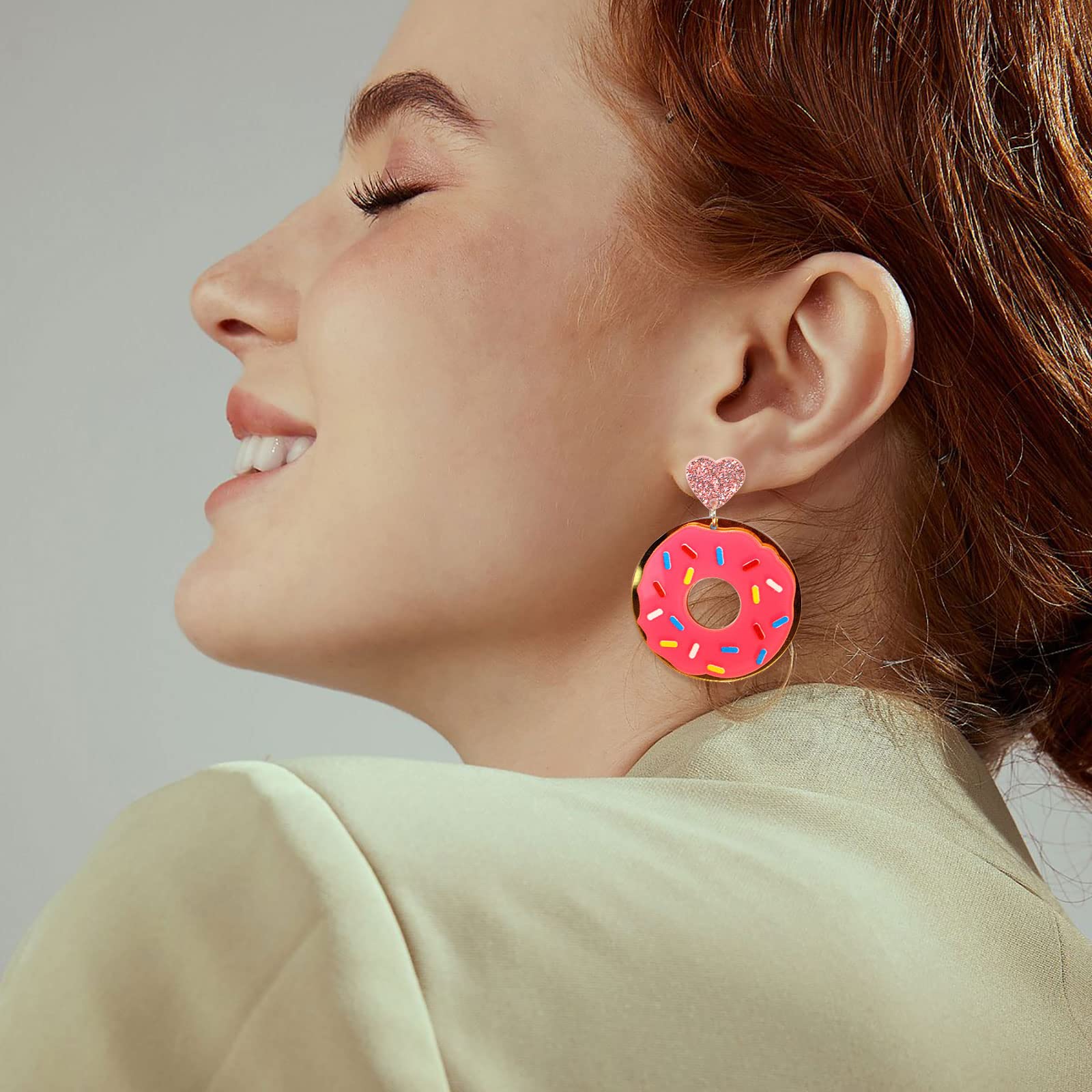 Amazon.co.jp: Jewelry for Girls Fashion ドーナツ スタッド ワー