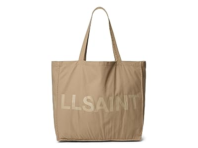 AllSaints Large Biggy Tote Messenger Bags Light Khaki, Cotton